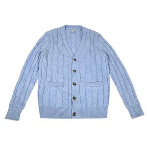 J. Crew Preppy Cable Knit Oversized Cardigan Sz S Button Up Coastal Heritage